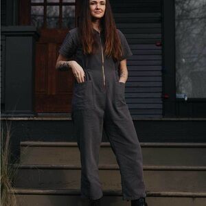 Noble Adult Utility Jumpsuit in Charcoal
